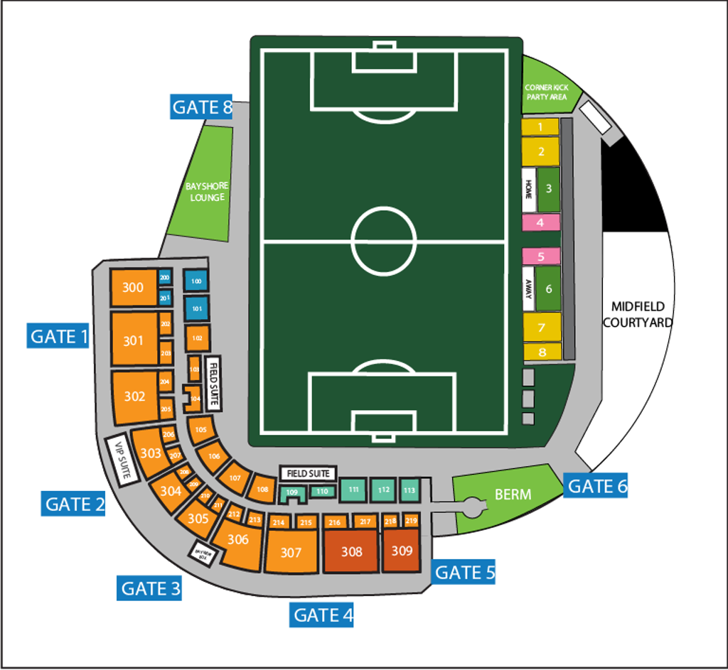 Seating Map - Tampa Bay Rowdies